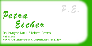 petra eicher business card